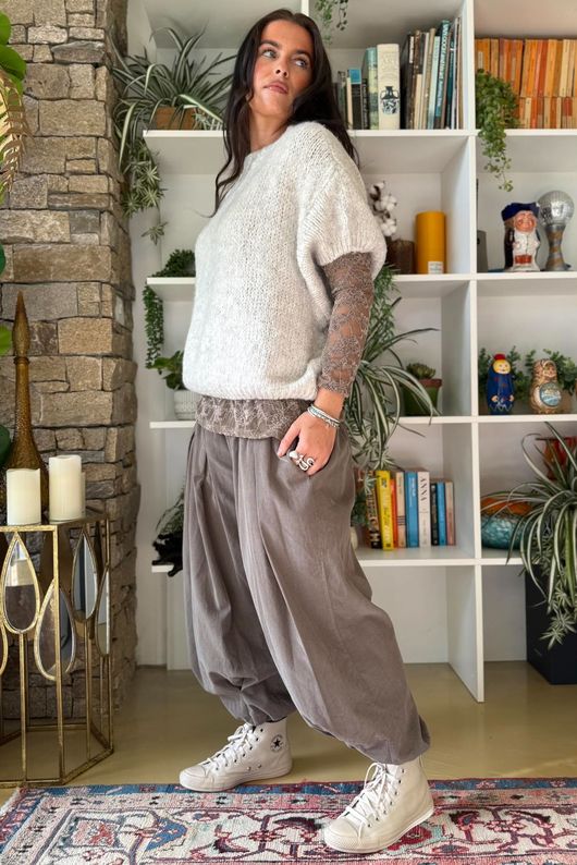 Big Softie Cap Sleeve Knit Top Calico Marl